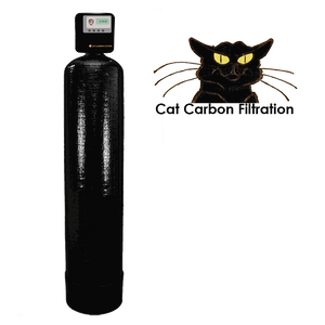 1" x 1cf Cat Carbon Filtration system tank with digital control and Cat Carbon Filtration logo